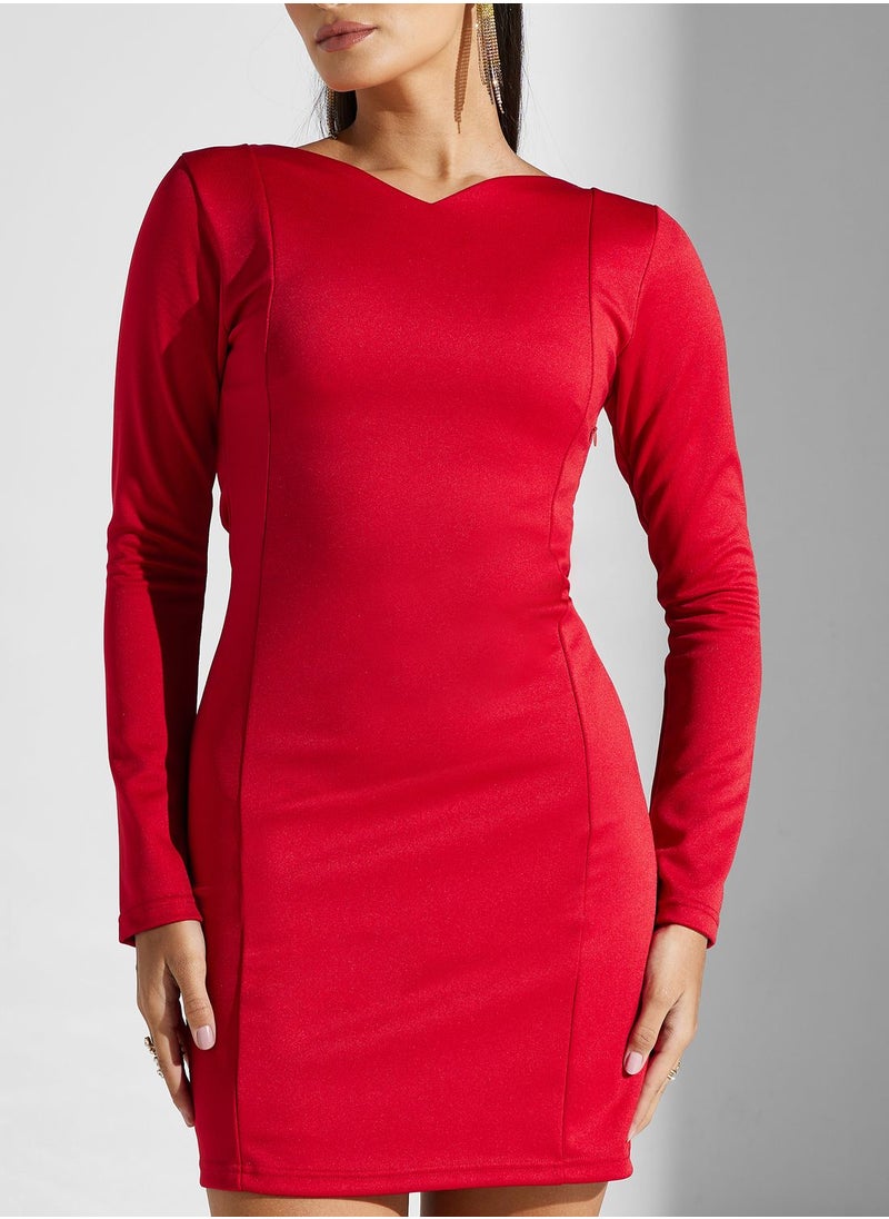 Solid Knitted Dress