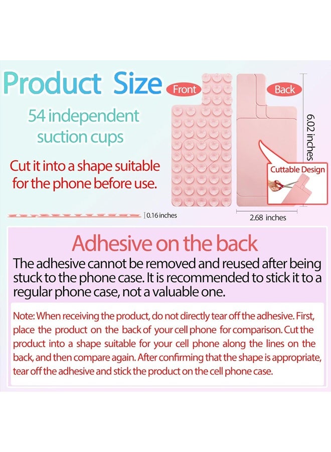 Silicone Suction Phone Case Mount, Cuttable Design of Silicone Adhesive Phone Stand Sticky for Cell Phone, Hands-Free Phone Accessories Holder for Selfies and Videos Black & Red - Image 5