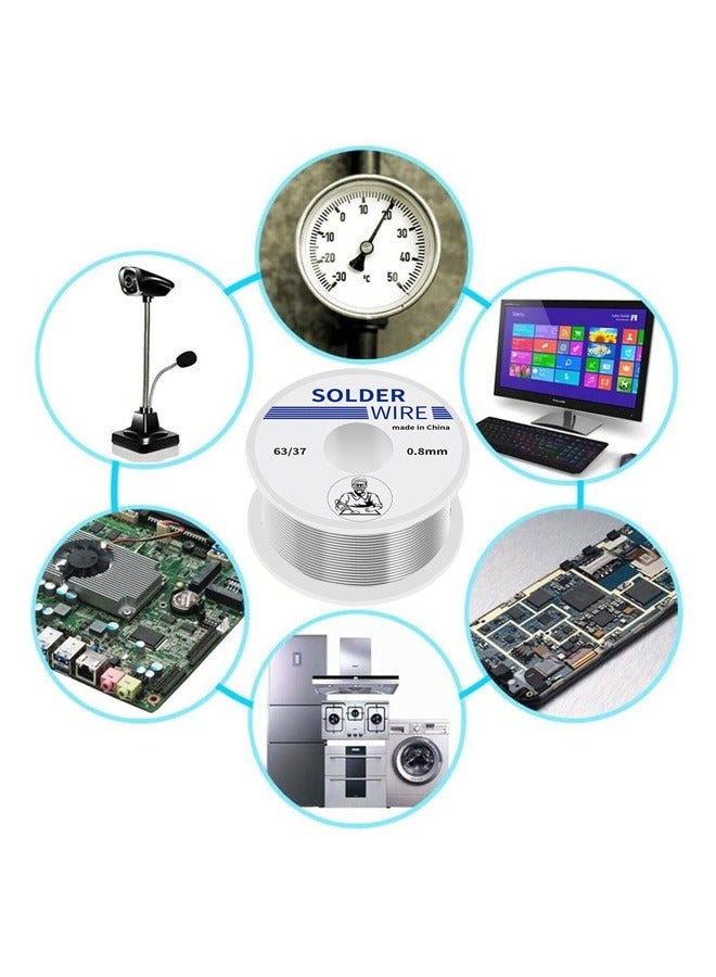 4 PCS Solder Wire For Electronic Soldering Tin Lead Rosin Core Solder Wire Wick Repairing Wires Circuit Board Jewellery 63 To 37 (0.8mm，50g) - Image 3