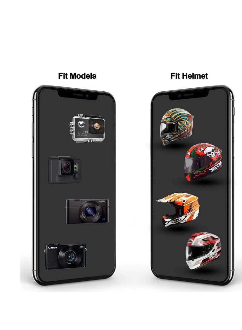 Y&D Motorcycle Helmet Chin Strap Mount for GoPro Hero 9/ 8/ 7/ 6 /5 Black, Session 4, 3, DJI Osmo Action, Insta 360 ONER, AKASO/ Campark/ YI and More  - Image 5