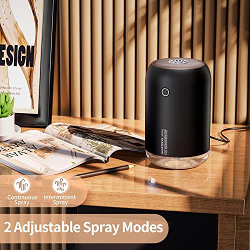 SmartDevil Portable Mini Humidifier, 500ml Desk Plant Humidifier, USB Personal for Bedroom, Office with Night Light, 2 Mist Modes, Black - Image 2