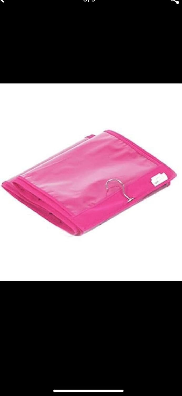 Hanging Purse Organizer 3Tier Clear Storage Holder Pink  - Image 2