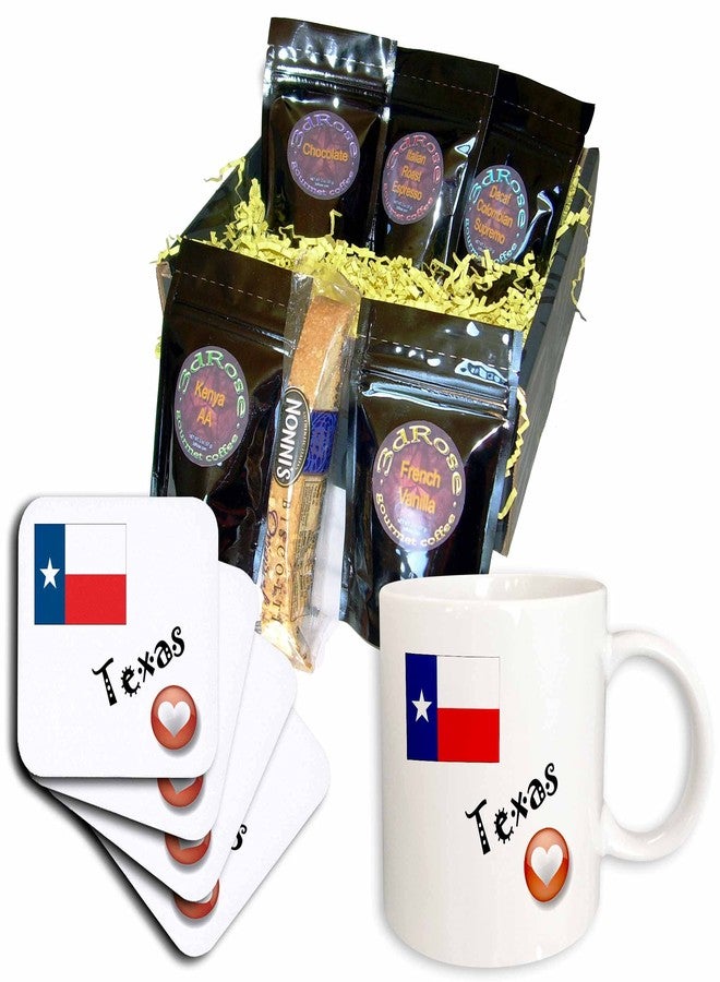 3dRose cgb_7211_1 I Love Texas Coffee Gift Basket, Multi - Image 1