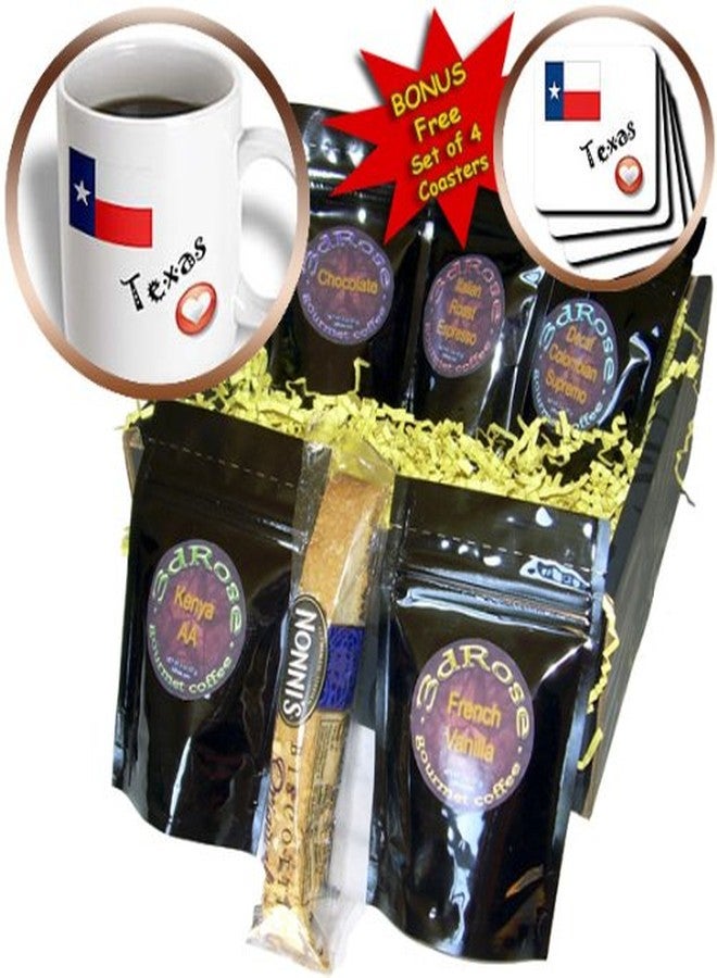 3dRose cgb_7211_1 I Love Texas Coffee Gift Basket, Multi - Image 3