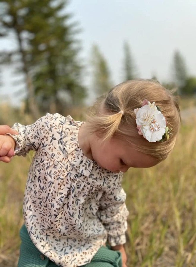 XuoAz Baby Girls Floral-Hair-Clips Flower Hair-Bow-Headpiece Hair Barrettes Accessories for Baby Toddler Infant(Pack of 3) - Image 4