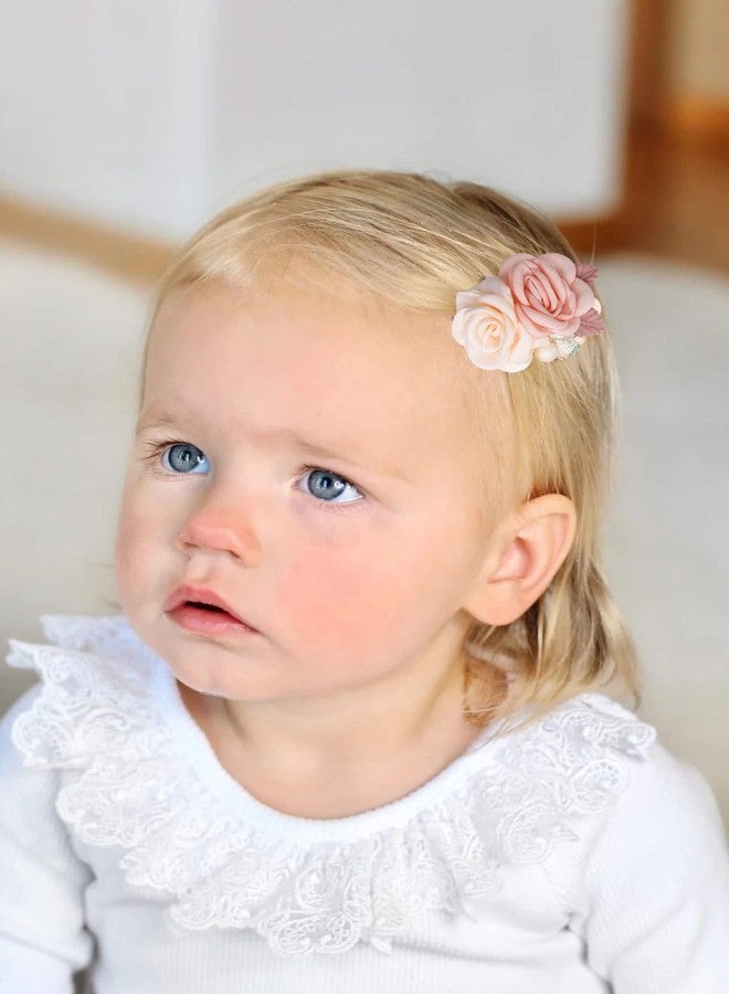 XuoAz Baby Girls Floral-Hair-Clips Flower Hair-Bow-Headpiece Hair Barrettes Accessories for Baby Toddler Infant(Pack of 3) - Image 2