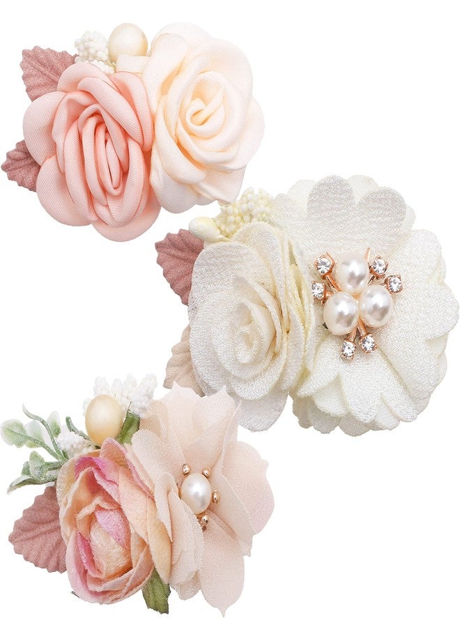 XuoAz Baby Girls Floral-Hair-Clips Flower Hair-Bow-Headpiece Hair Barrettes Accessories for Baby Toddler Infant(Pack of 3) - Image 1