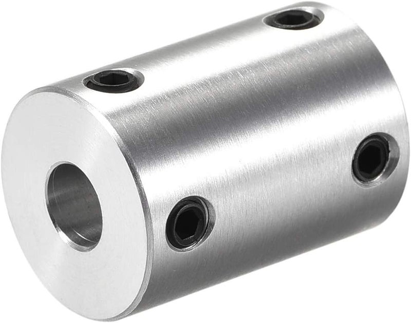 uxcell 1/4 Inch to 8mm Bore Rigid Coupling Set Screw L25XD18 Aluminum Alloy,Shaft Coupler Connector for 3D Printers, Motor Accessories - Image 1