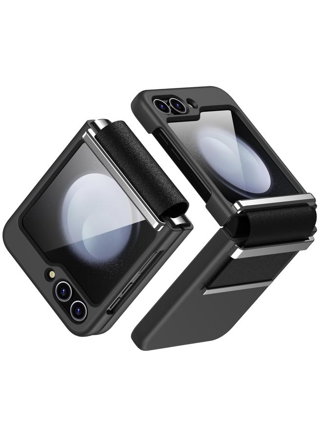 S-TOP Case For Samsung Galaxy Z Flip5 5G Hardware Foldable Leather Shockproof Phone Case - Image 3