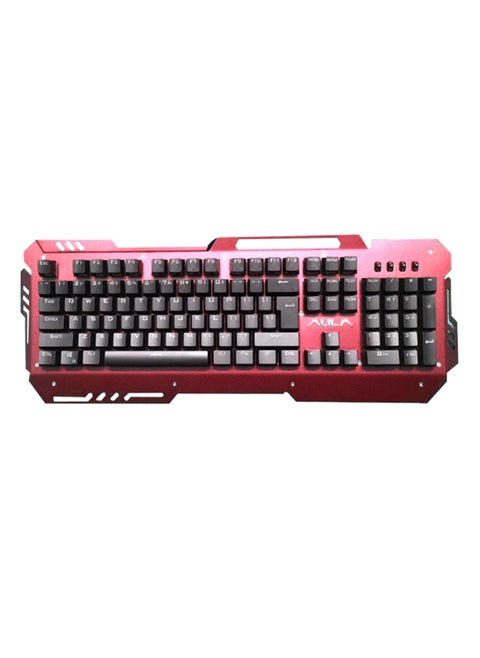 Mechanical Keyboard SI-2009S features a red and black color scheme , It connects via USB for pc and office computer
