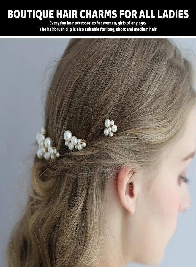 JOGIDO 5Pcs Faux Pearl Wedding Hair Accessories for Women - Bridal Hair Pins, Juda Hair Pins & Comb Clips for Stylish Hair Bun, Bridesmaid & Party Looks - Image 5