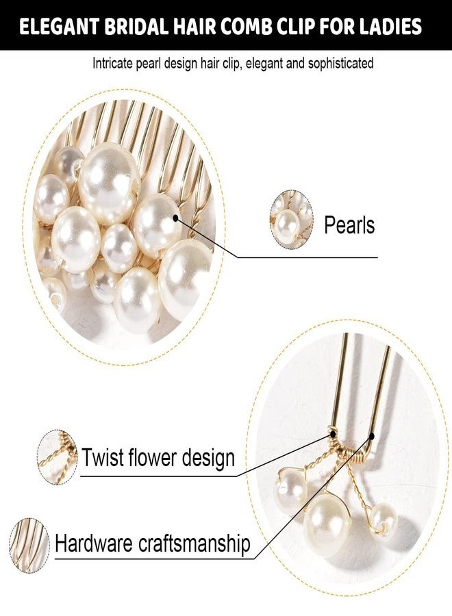 JOGIDO 5Pcs Faux Pearl Wedding Hair Accessories for Women - Bridal Hair Pins, Juda Hair Pins & Comb Clips for Stylish Hair Bun, Bridesmaid & Party Looks - Image 3