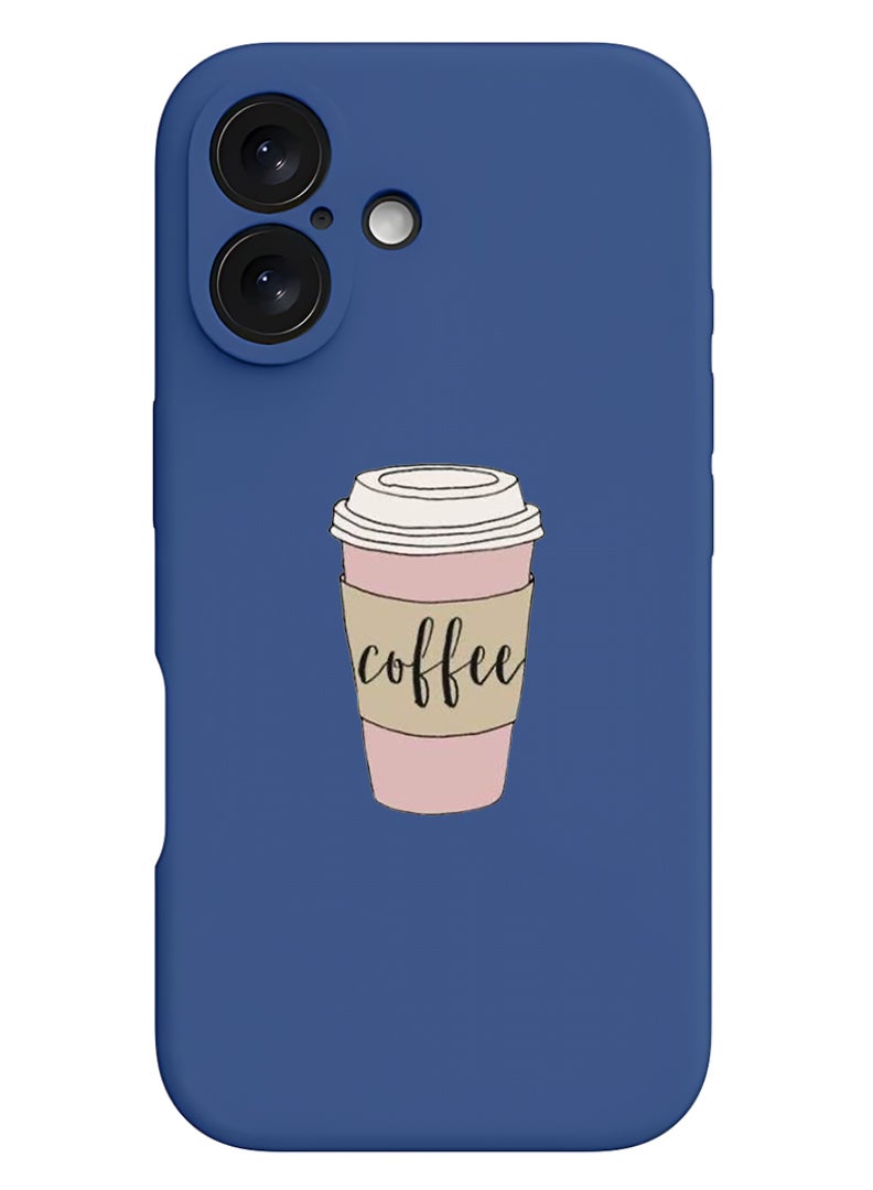 Theodor Protective Slim Fit Case Liquid Silicone Cover with Full Body Protection Anti-Scratch Shockproof Case For Apple iPhone 17 (Blue) Coffee (2) - Image 1