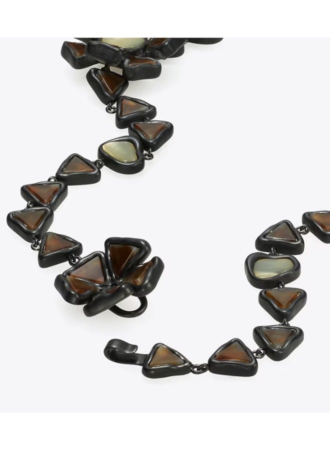 بورش قلادة راتنجية ثلاثية الخيوط بتصميم الفضول - Image 1