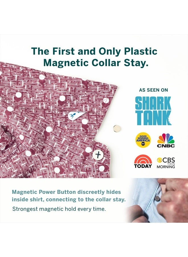 Würkin Stiffs Stiff-N-Stay Magnetic Collar Stays for Men – 2.0” and 2.5" Plastic Power Stays, 2 Pair Set with Case - Adjustable & Durable Shirt Collar Straighteners - As Seen on Shark Tank - Image 3