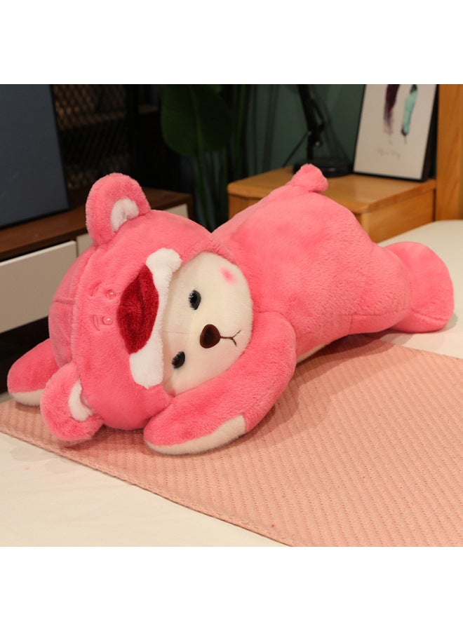 Strawberry Bear Doll Bear Cloth Doll Lina Plush Toy Teddy Bear Doll Birthday Gift Sleeping Pillow Female-Specifications:Dabby Powder-Color:50cm  - Image 1