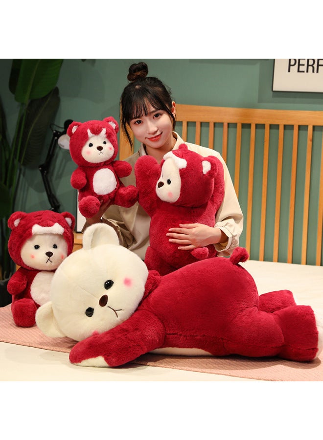 Strawberry Bear Doll Bear Cloth Doll Lina Plush Toy Teddy Bear Doll Birthday Gift Sleeping Pillow Female-Specifications:Dabby Powder-Color:50cm  - Image 4