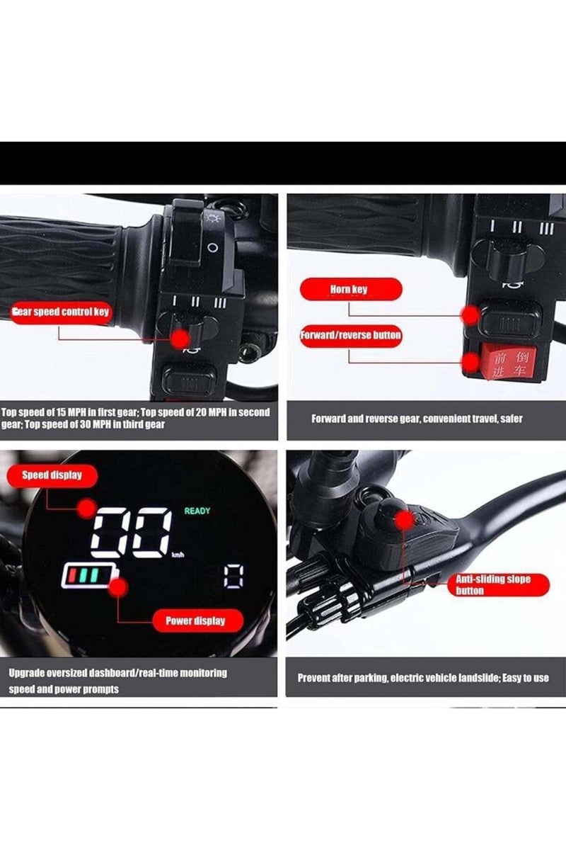 Electric Mobility Scooter for Adults - Black, 3 Wheels - Image 2