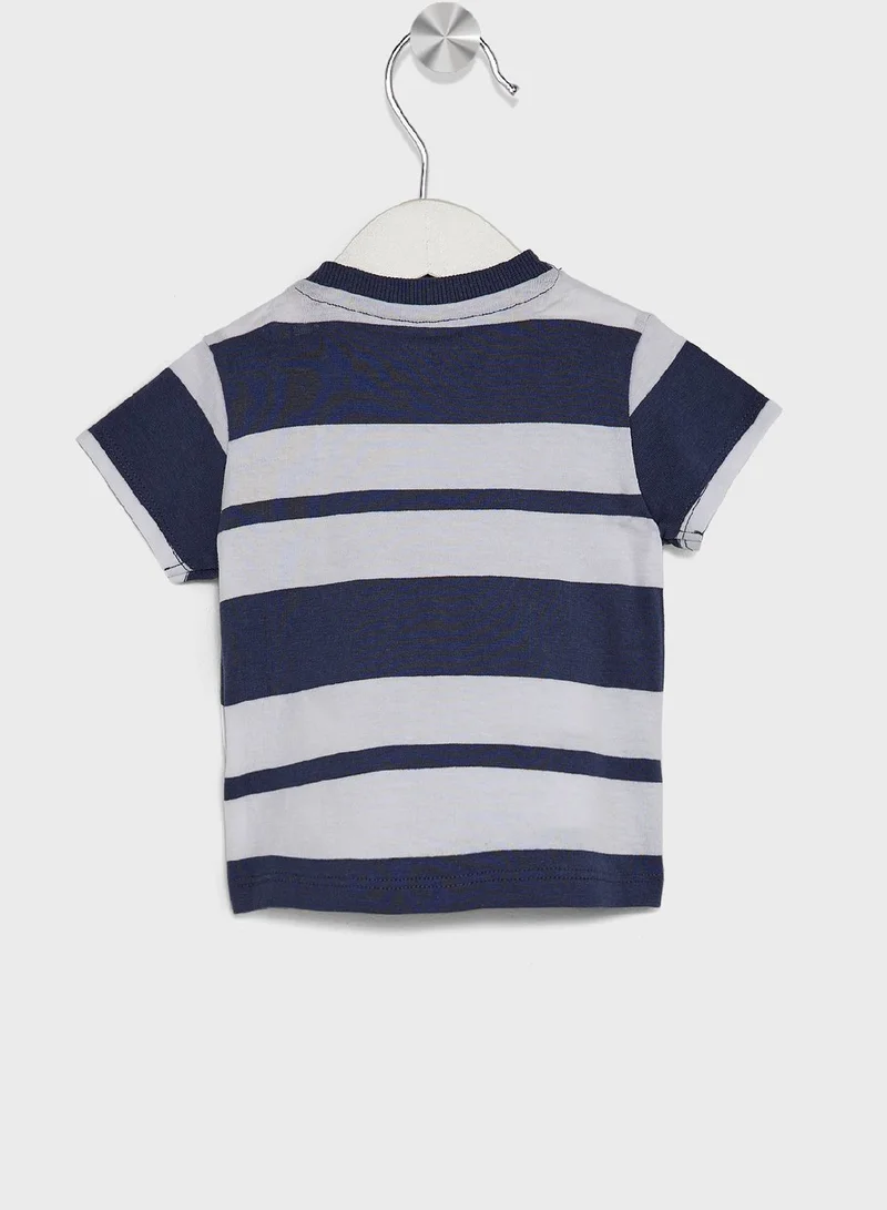 GUESS Infant Striped T-Shirt & Shorts Set