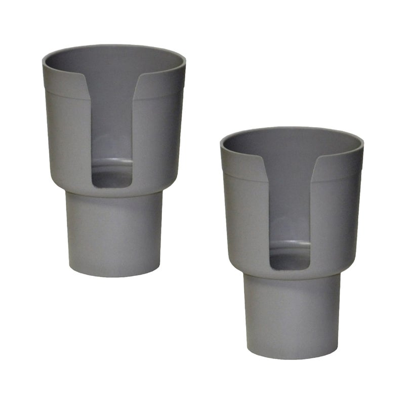 Gadjit Cup Keeper Adapter 2 Pk expands Narrow Car Cup Holders from 253 up to 325 in Diameter to Hold Mugs Convenience Store Cups Water Soda Bottles up to 325 Wide and 810 Tall Gray