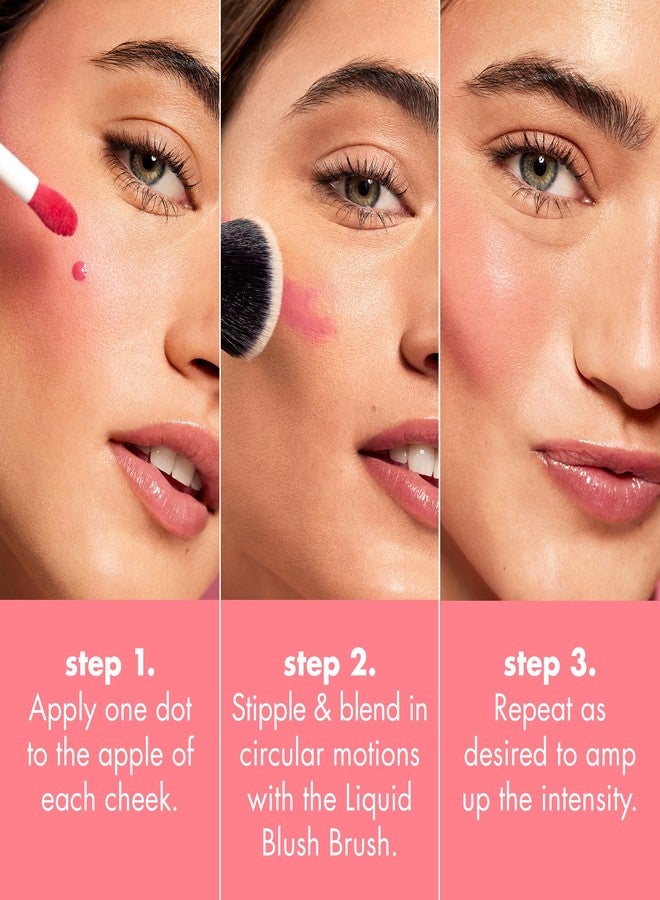 elf e.l.f. Camo Liquid Blush Brush, Angled Blush Brush Ideal For Applying & Blending Colors On Cheeks, Soft, Dense Bristles, Vegan & Cruelty-free - Image 4