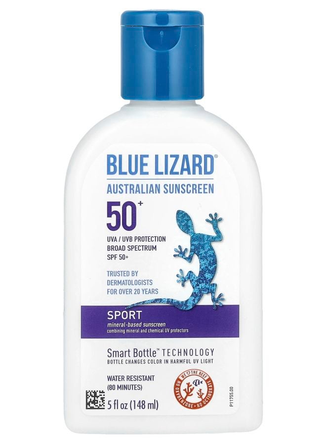 Blue Lizard Australian Sunscreen Sport Mineral-Based Sunscreen SPF 50+ 5 fl oz (148 ml)