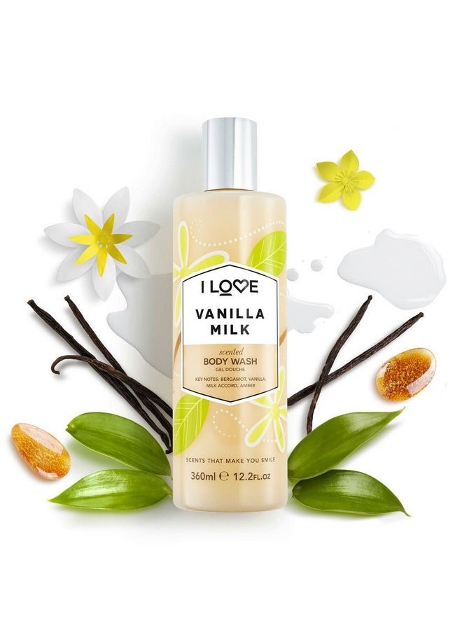 i love love I Love Vanilla Milk Scented Body Wash Moisturizing Body Wash And Foaming Bubble Bath Vanilla And Amber Fragrance 12.7 Oz  - Image 4