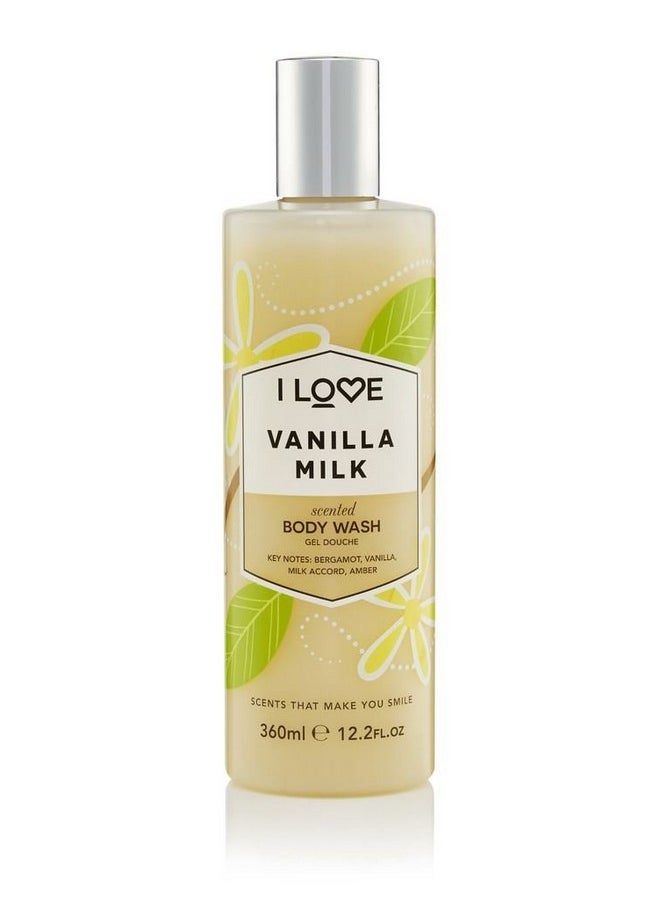 i love love I Love Vanilla Milk Scented Body Wash Moisturizing Body Wash And Foaming Bubble Bath Vanilla And Amber Fragrance 12.7 Oz  - Image 2