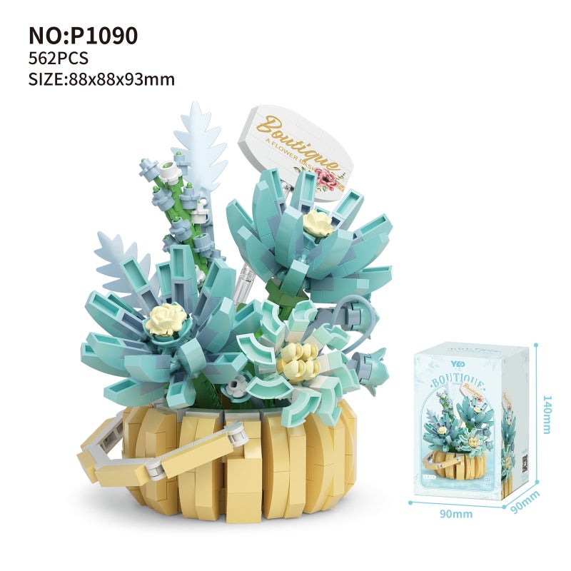 Weigao Micro Particles Assembled Creative Toys Building Blocks P1246-P1269 Flower Series Dropshipping - Image 1
