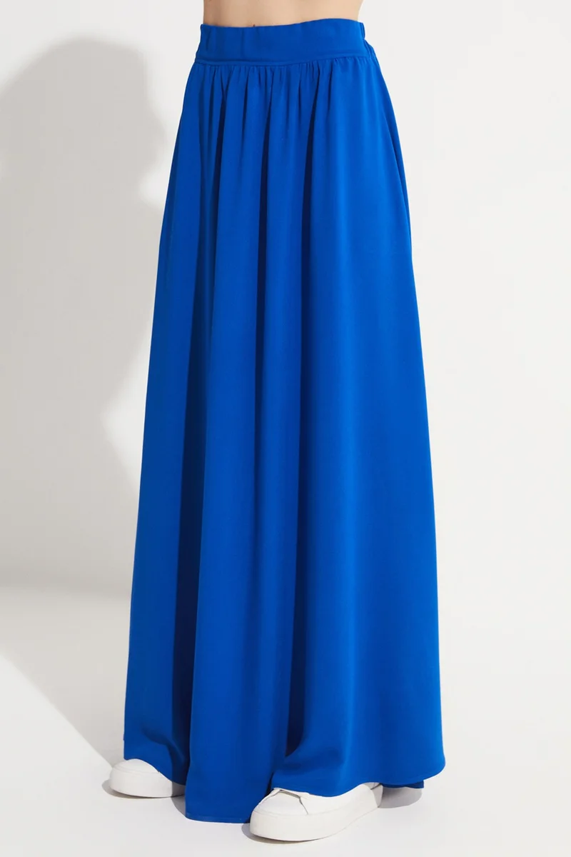 جون Elastic Waist Maxi 100% Viscose Skirt