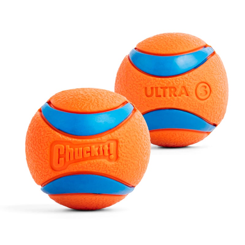 Chuckit! Ultra Ball Dog Toy, Balls for Dogs to Fetch, Durable Rubber, Small 2-inch, Pack of 2 - Image 1