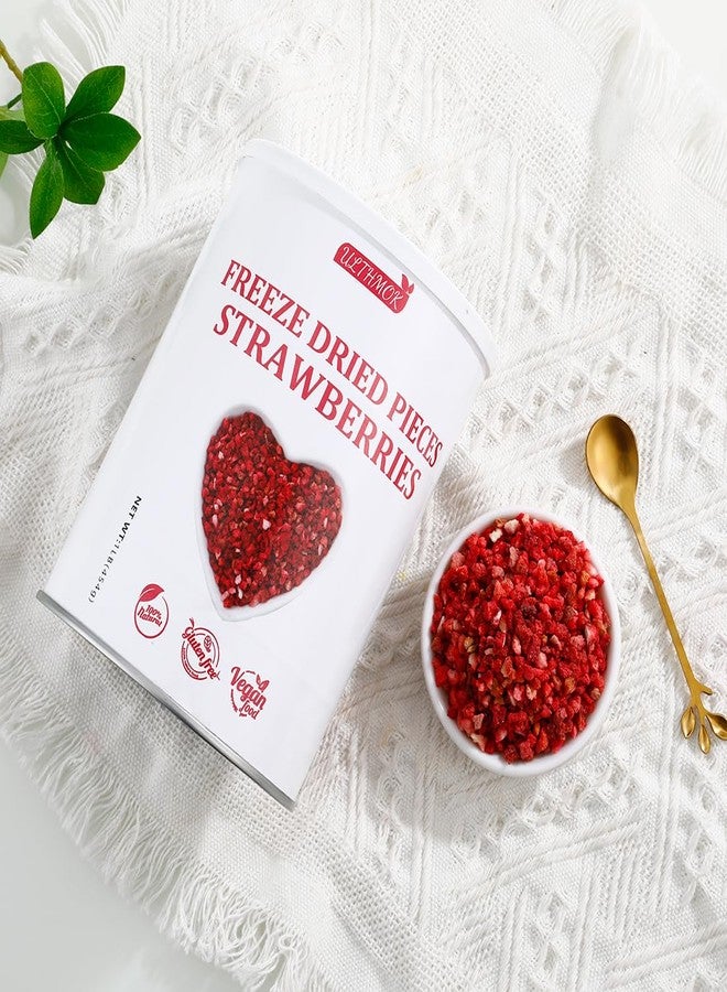 ULTHMOK Premium Freeze Dried Strawberries Pieces 16 Oz/1 Lb/454g,Frozen Dried Strawberry,100% Natural & No Additives. - Image 2