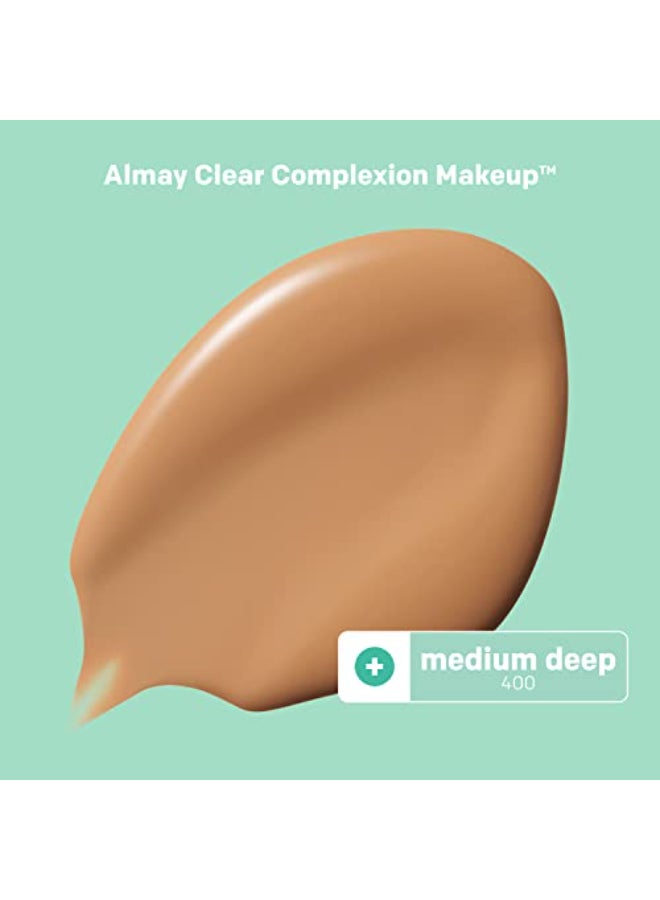 Almay Clear Complexion Acne Blemish Spot Treatment Concealer Makeup with Salicylic Acid Lightweight Full Coverage Hypoallergenic FragranceFree for Sensitive Skin 400 MediumDeep 03 fl oz - Image 4