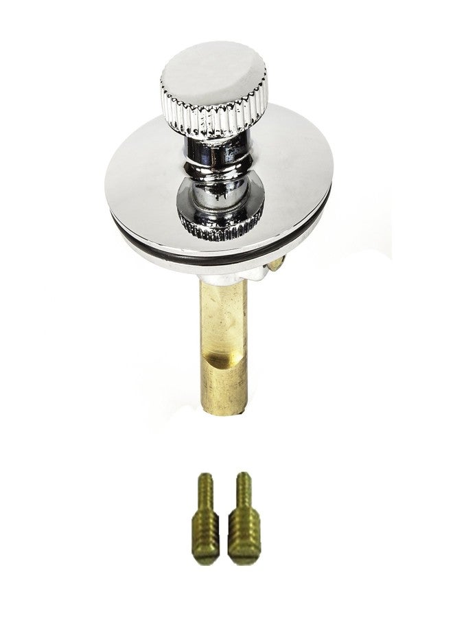 PermaFLOW PF WaterWorks Universal Lift n Turn (Twist Close) Bath Tub/Bathtub Drain Stopper includes 3/8" and 5/16" Fittings; Chrome; PF0950-CH-LT-S - Image 1