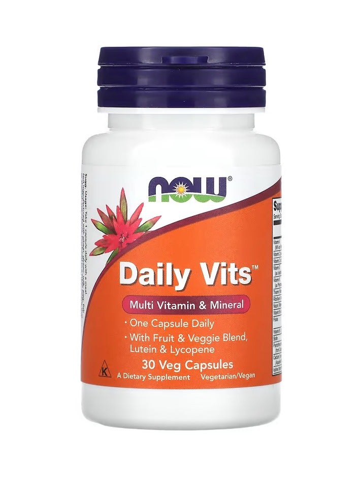 ناو دايلي فيتز - 30 كبسول نباتي - Image 1