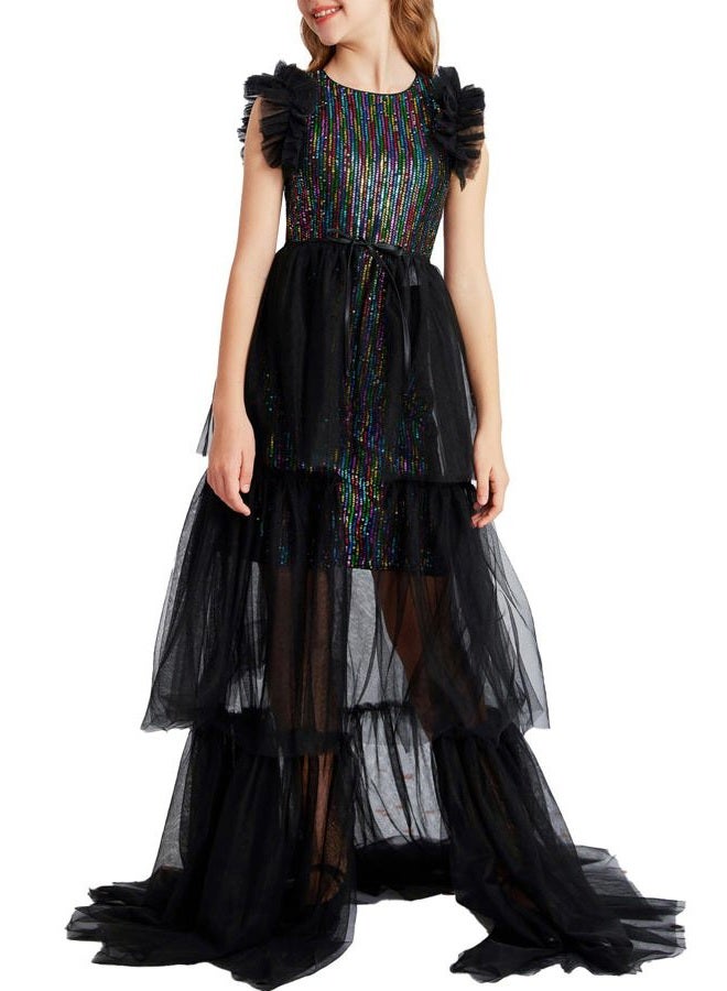 GRACE KARIN Tween Girls Dresses Size 12-14 Sequin Formal Pageant Birthday Christmas Party Communion Prom Maxi Dress - Image 1