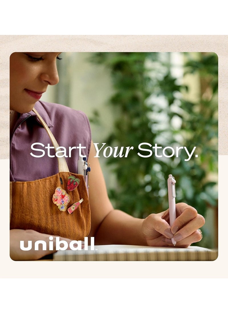 Uniball 6-Piece Zento Retractable Rollerball Pen 0.7mm Tip Blue Ink Multicolour Barrels  - Image 5