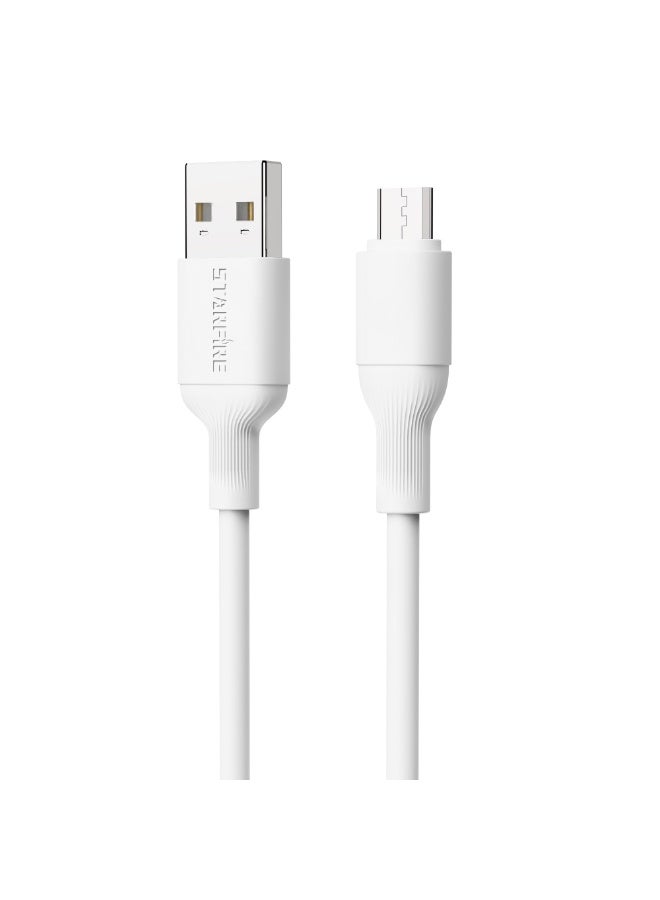 STARFIRE Fast Charging Cable 3A High Speed Data Sync 1m PVC White USB Cable(Micro) - Image 1