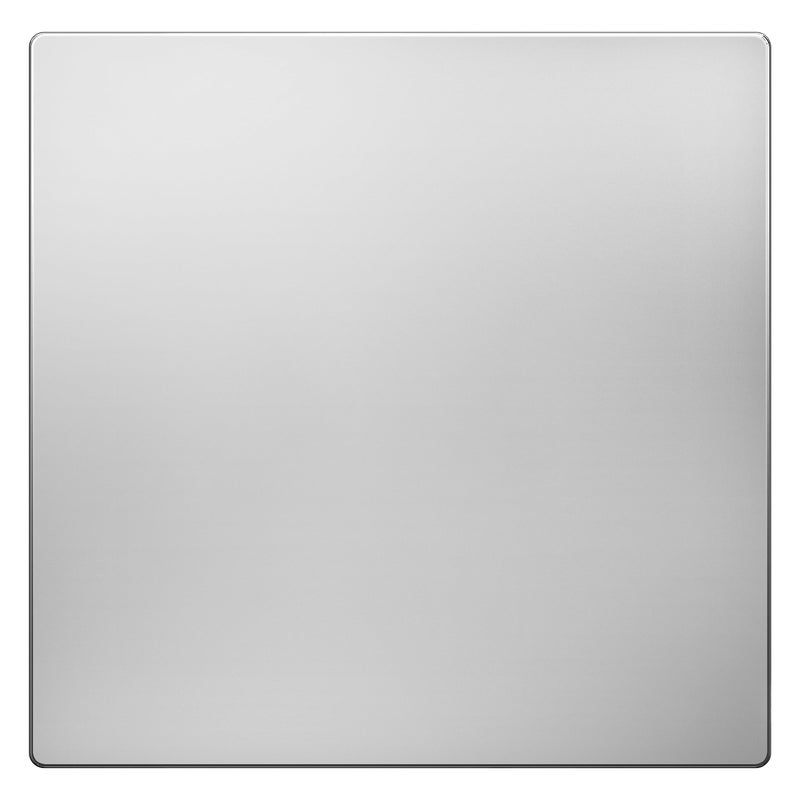 LIDER Double Blank Screwless MetalSurface Wall Plate Temperature and Impact Resistant Modern Decoration Upgrade MidSize 2Gang 488 x 492 UL Listed Stainless Steel Polished Chrome 1Pack - Image 2