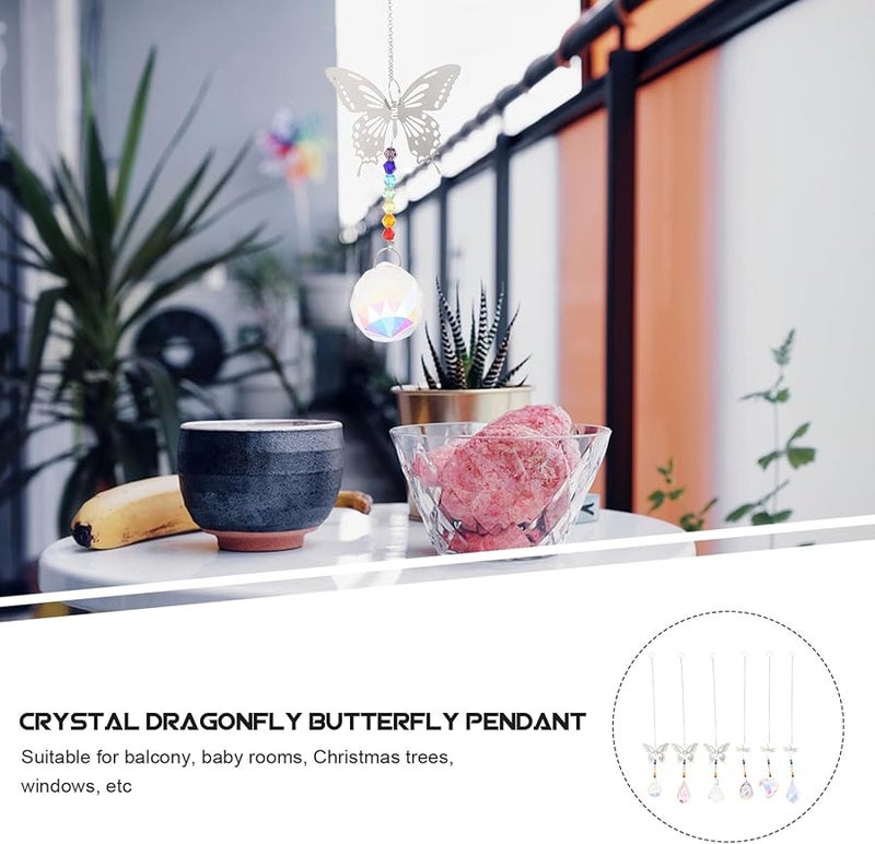 6PCS Crystal Ceiling Fan Pull Chain Geometric Cut Design Wear Resistant Indoor Outdoor - Image 3