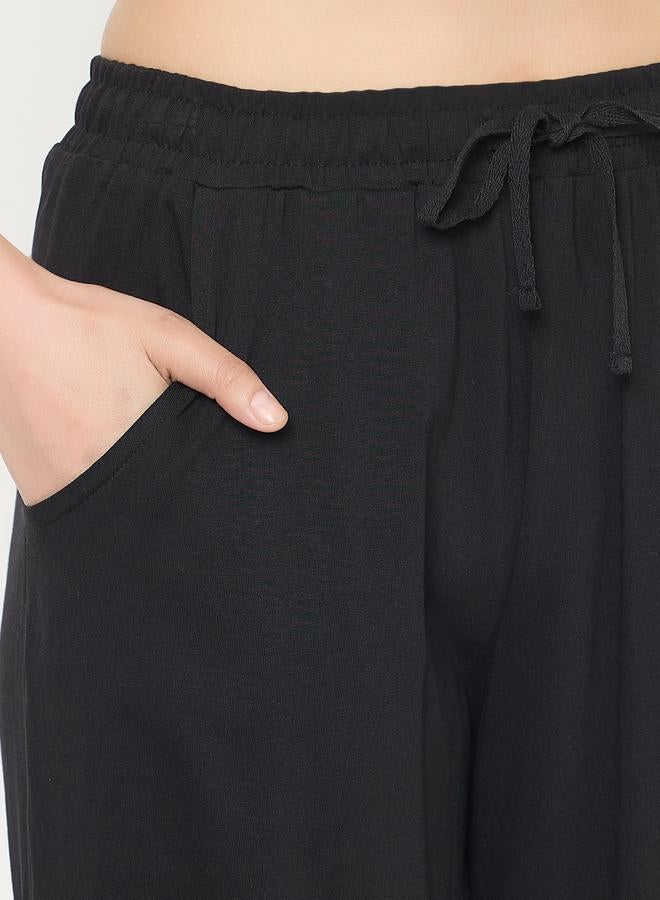 Clovia Typography Print Cotton T-Shirt and Pyjama Set - Image 2