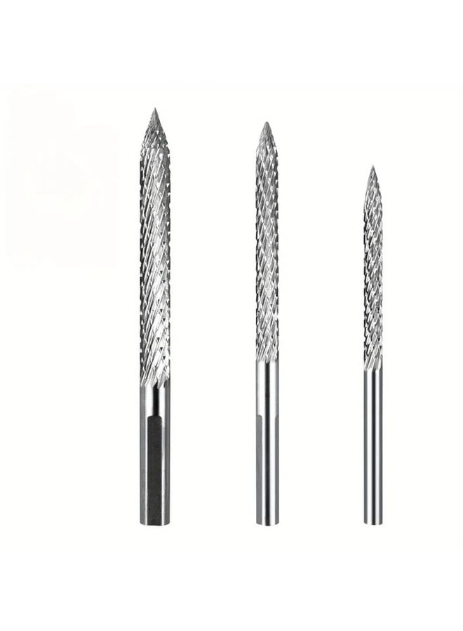 3 Pack Tire Reamer Drill Bits 3mm 4 5mm 6mm Tungsten Steel Car Repair Tool - Image 1