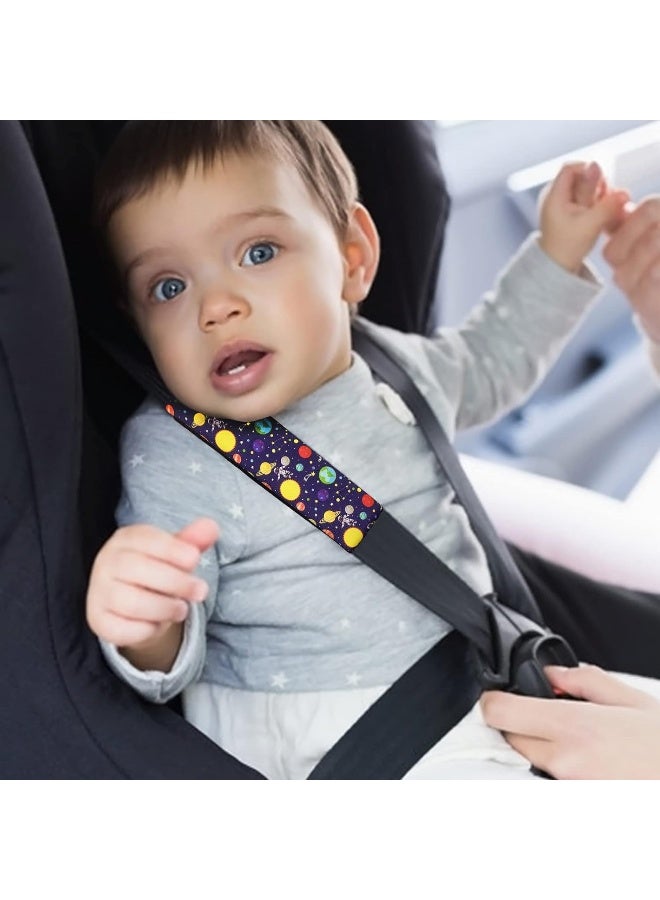 Symphony Car Seat Belt Pillow for Kids, 2Pcs Spaceship Car Seat Belt Cover Pad Head and Neck Support - Image 5