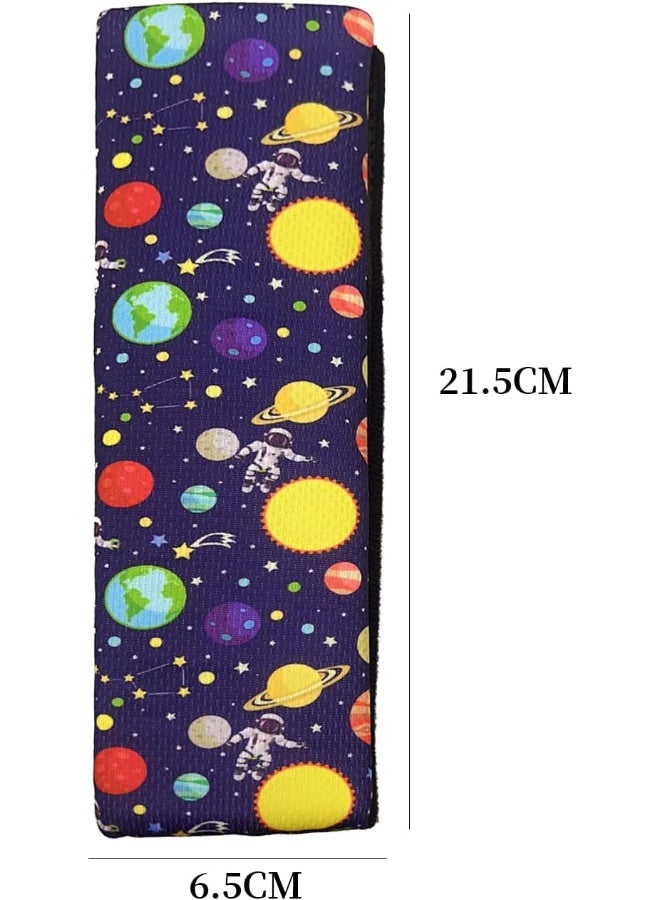 Symphony Car Seat Belt Pillow for Kids, 2Pcs Spaceship Car Seat Belt Cover Pad Head and Neck Support - Image 3