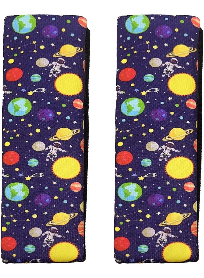 Symphony Car Seat Belt Pillow for Kids, 2Pcs Spaceship Car Seat Belt Cover Pad Head and Neck Support - Image 1