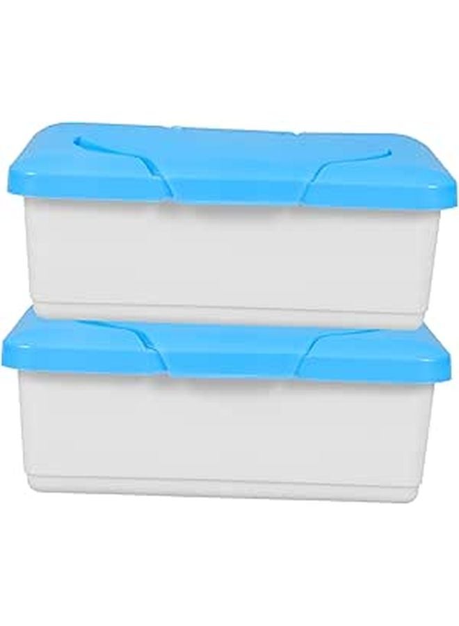 2 Pcs Portable Refillable Wipes Dispenser Box Lid for Travel Home Bathroom Nursery - Image 1