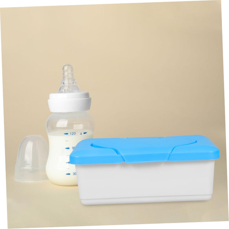 2 Pcs Portable Refillable Wipes Dispenser Box Lid for Travel Home Bathroom Nursery - Image 5