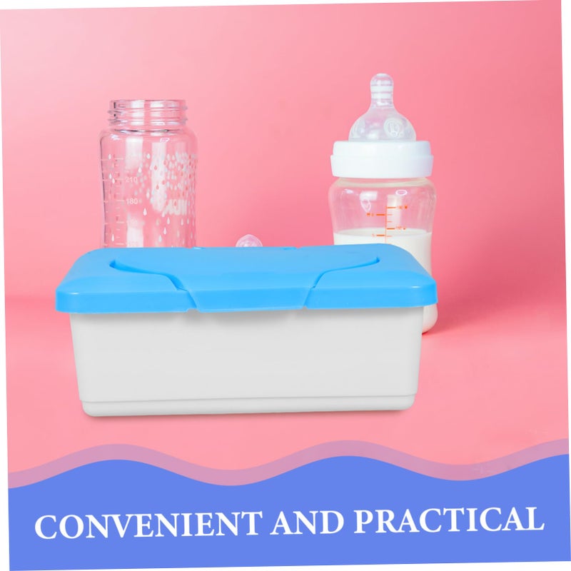 2 Pcs Portable Refillable Wipes Dispenser Box Lid for Travel Home Bathroom Nursery - Image 4