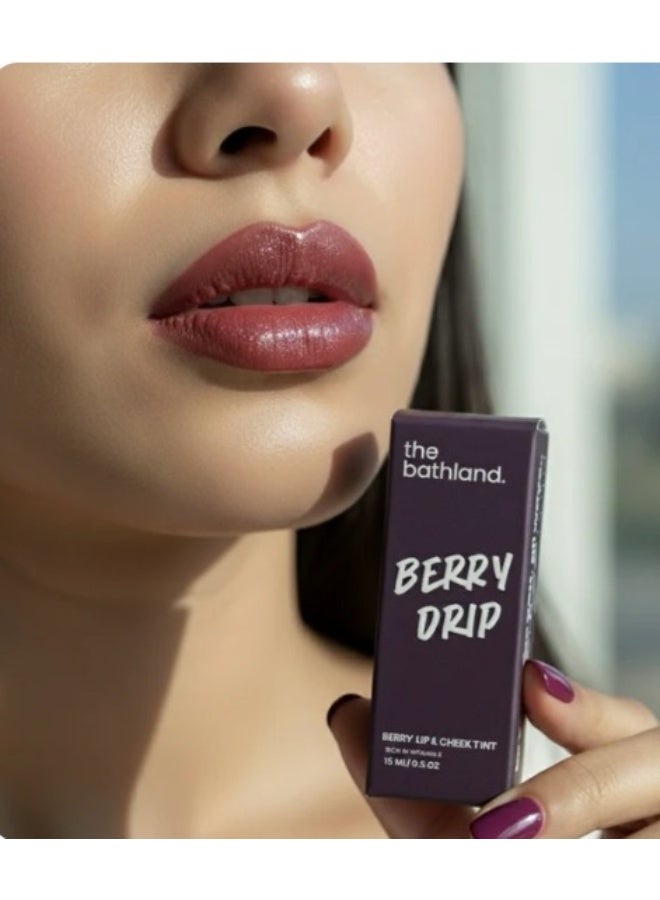 the bath land Berry Drip Lip &Cheek tint 15ml - Image 2