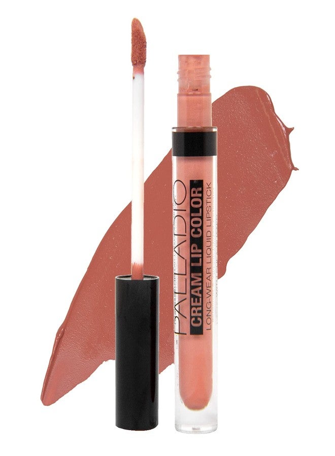 Palladio Long-Wear Cream Lip Color Liquid Lipstick, transfer proof high intensity color pigment, smooth lightweight formula, cream color matte finish, all day wear (B. Day Suit) - Image 1
